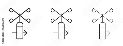 Anemometer icon. Premium quality symbol. Vector sign for mobile apps