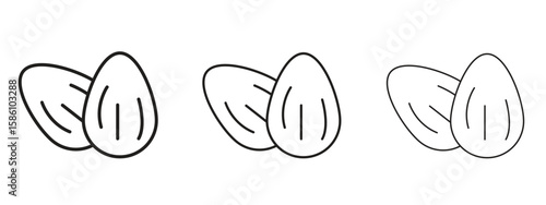 Almond icon. Premium quality symbol. Vector sign for mobile apps