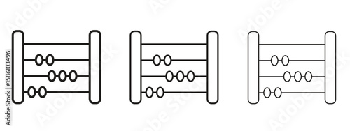 Abacus icon. Premium quality symbol. Vector sign for mobile apps