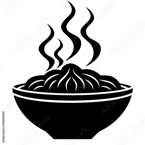 Hot Food Steam  Vector Illustration AI Generated Fast Food Courier Graphic 
