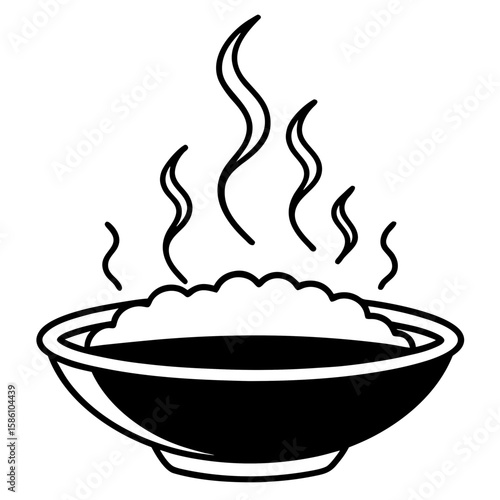 Hot Food Steam  Vector Illustration AI Generated Fast Food Courier Graphic 