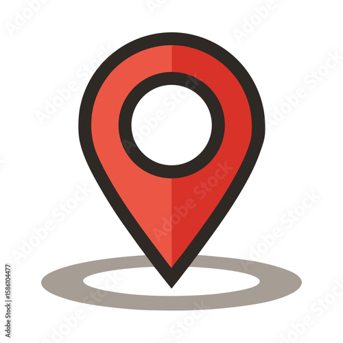Location Pin  Vector Illustration AI Generated Fast Food Courier Graphic 