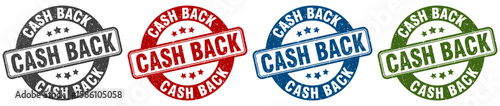 cash back stamp. cash back round stamp set isolated on white background