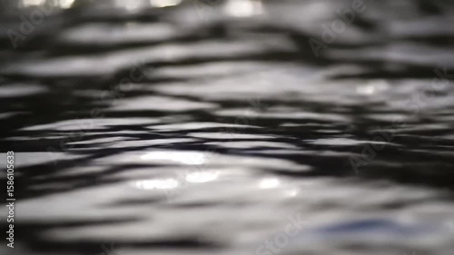 Close-Up of Rippling Water with Light Reflections