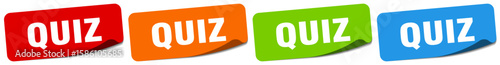quiz sticker. quiz sticker set on white background