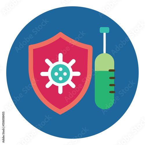 Antiviral Medicine Icon Vector Illustration for Healthcare and Protection
