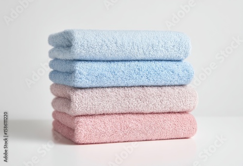 Stack of pastel-colored towels (1)