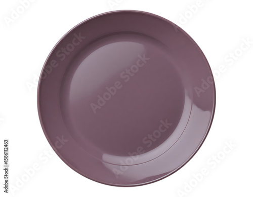 Purple Ceramic Plate Top View