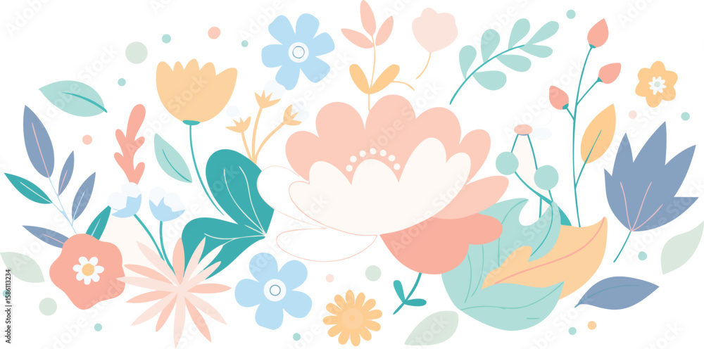 Fototapeta premium Modern graphic design element on transparent background