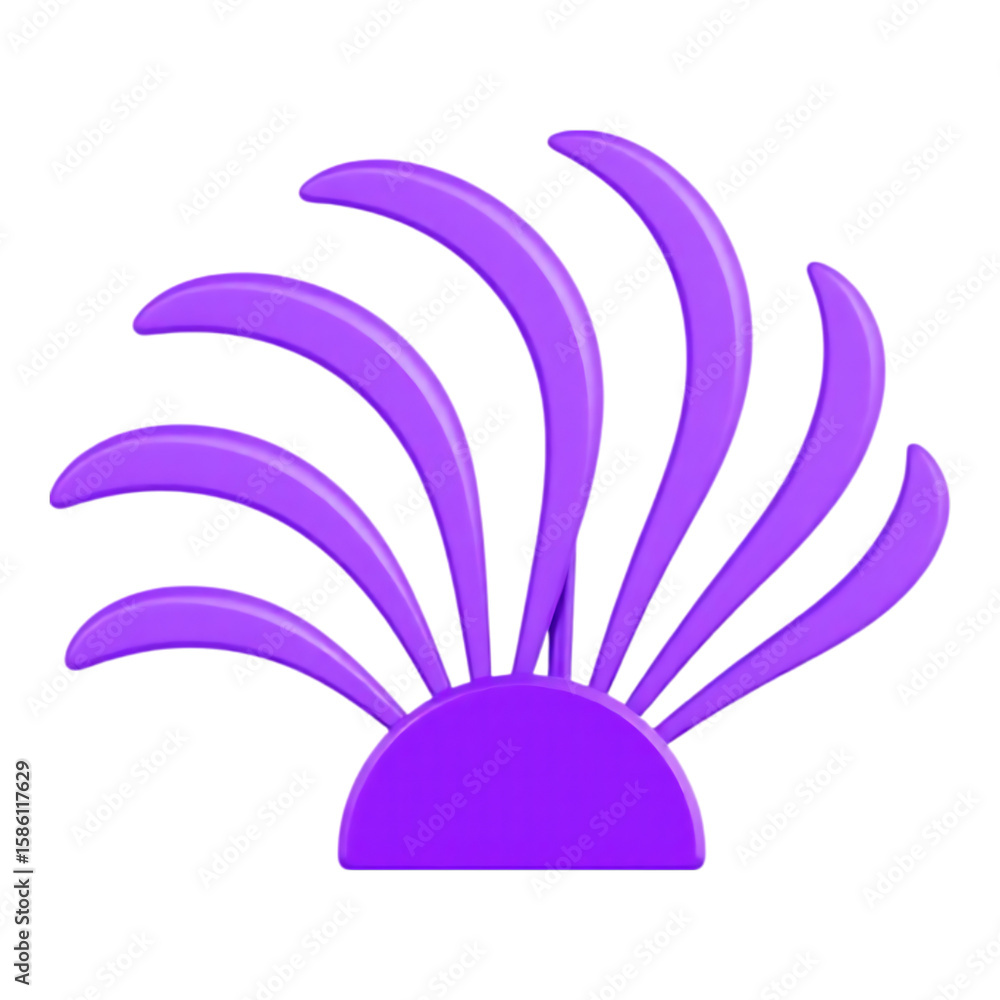 Fototapeta premium 3D Purple Abstract Swirls