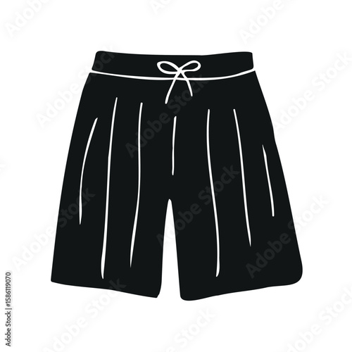 Vector hand drawn sketch doodle shorts isolated on white background