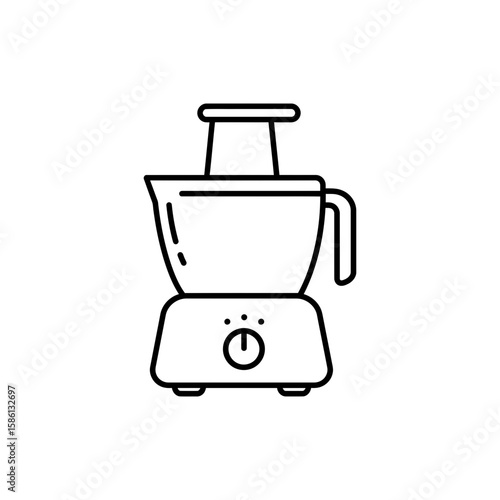 Minimal Icon of a Food Processor for Kitchen Preparation