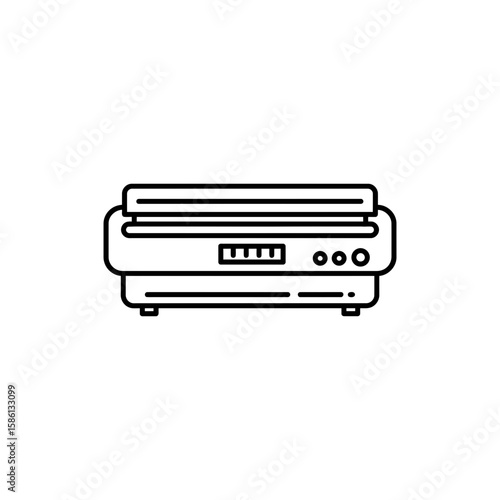 Outline Icon of a Vacuum Sealer for Food Preservation