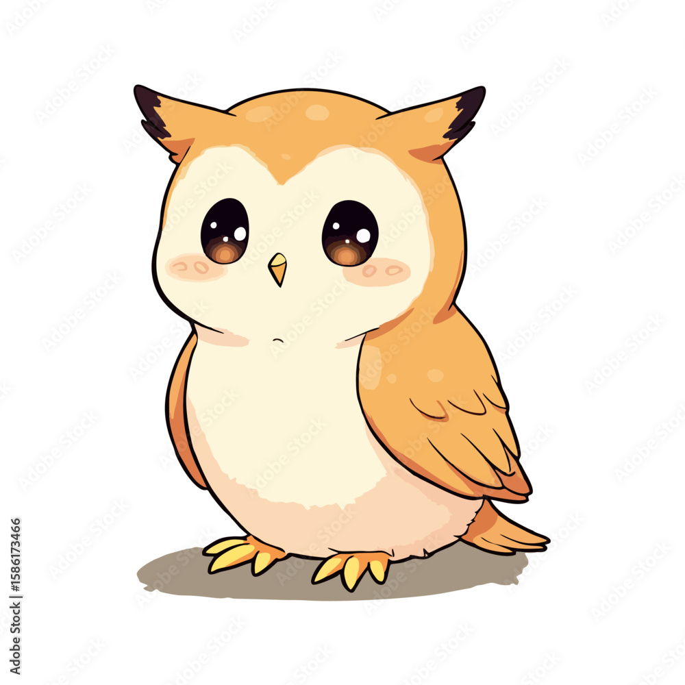 Fototapeta premium Cute Baby Owl Clipart 06