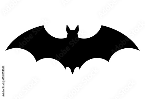 Black bat silhouette for Halloween decoration concept  