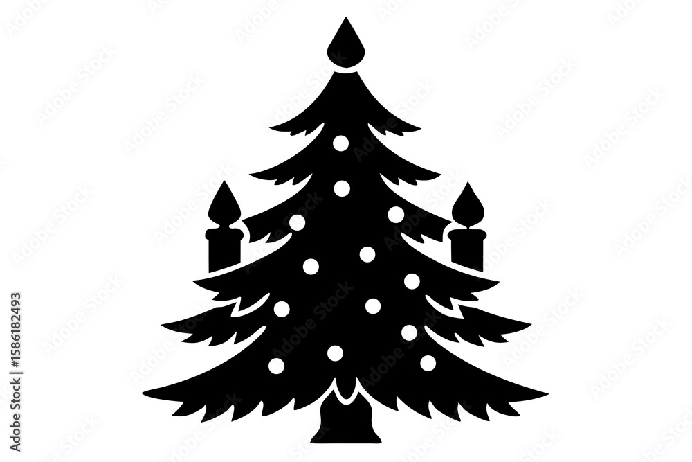 Obraz premium set of christmas trees