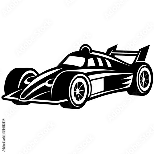Racing Car  Vector Racing Helmet, Flags, Car & Track AI Design