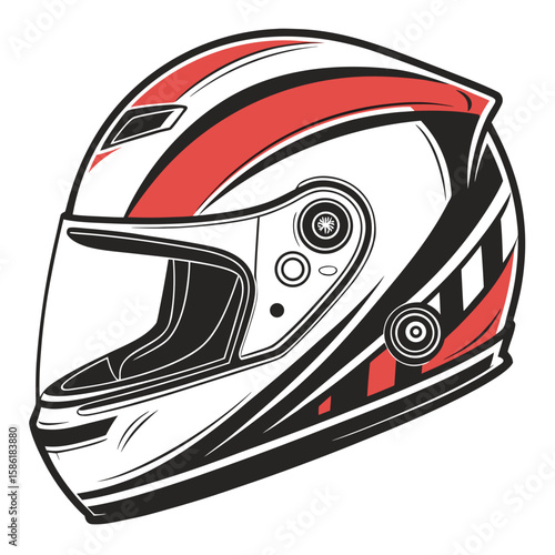 Racing Helmet  Vector Racing Helmet, Flags, Car & Track AI Design