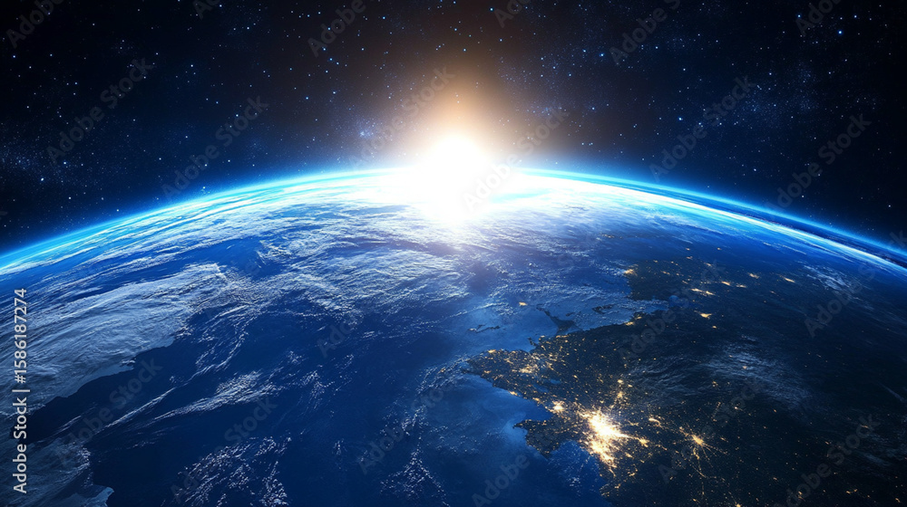 Obraz premium Sustainable energy sources support global economic growth.