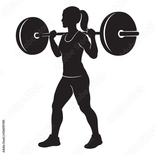 Powerful male and female athletes intensely lift barbells and dumbbells, showcasing strength and muscular bodies during a rigorous gym workout