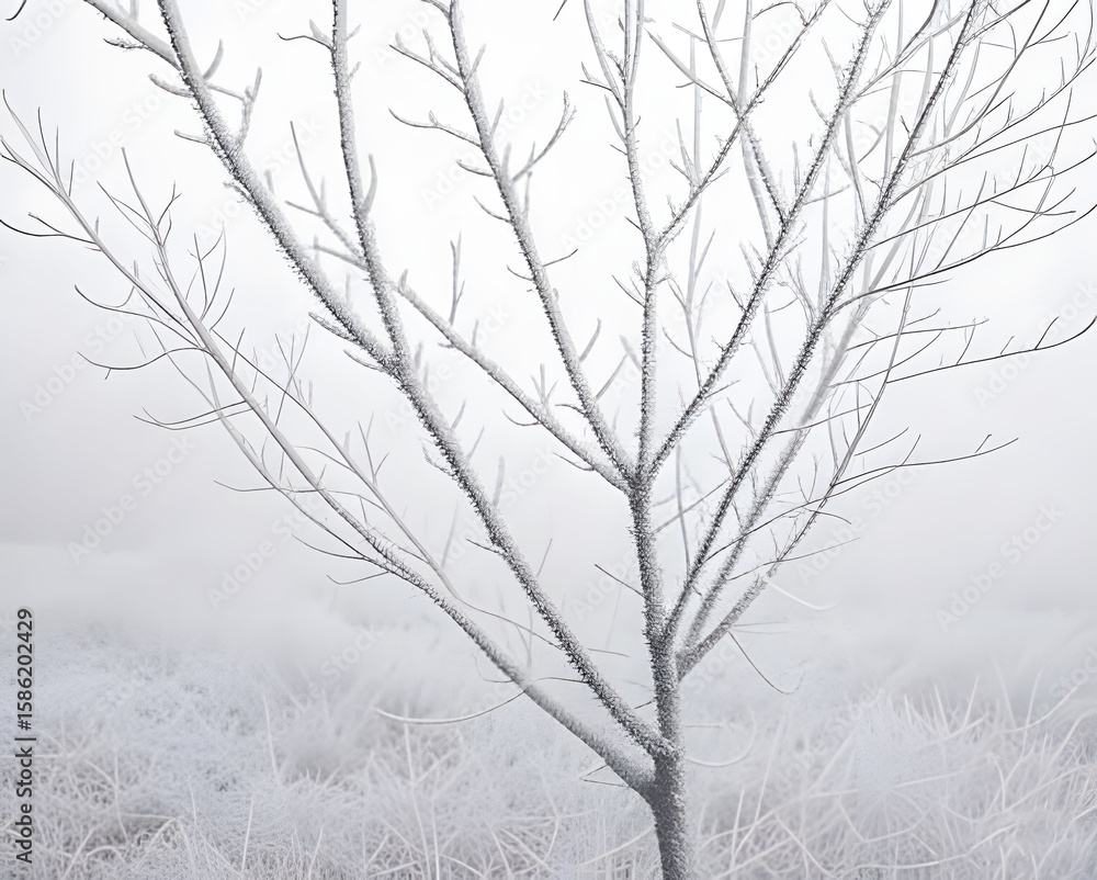Obraz premium snow covered tree
