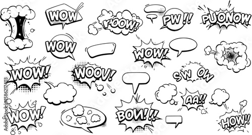 WoW  Comic book explosion sound effect, Comic Speech Bubble

