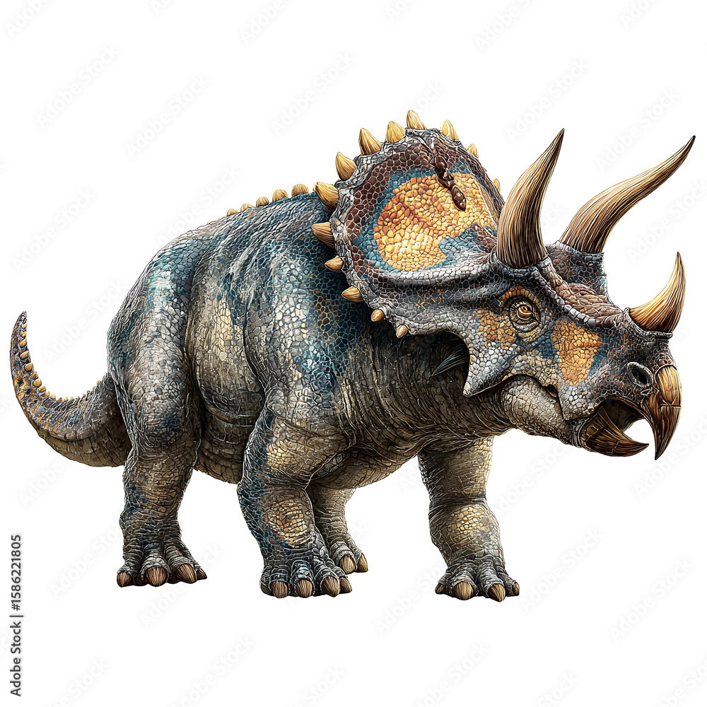 Fototapeta premium Styracosaurus isolated on transparent background