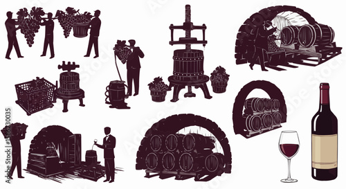 Wine Production Elements.