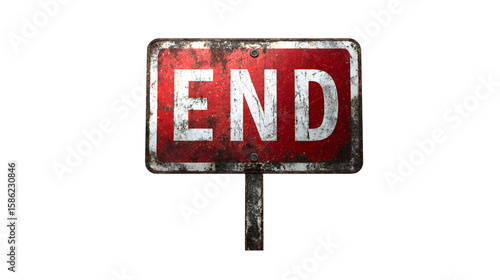 Dead End sign, isolated on white background 