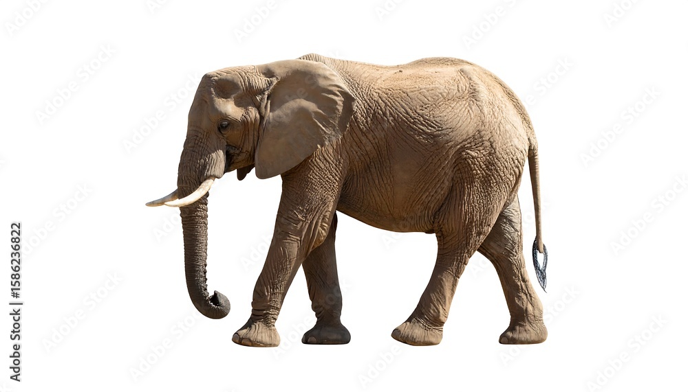 Fototapeta premium Side view of a large elephant