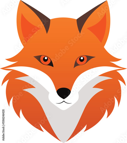 Orange Fox Face