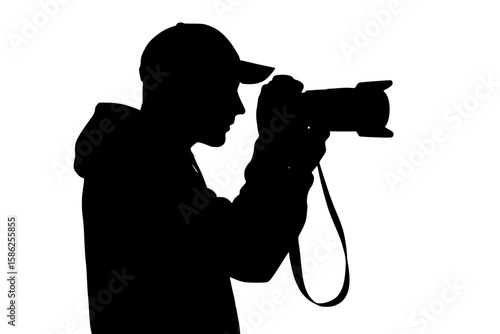 Silhouette of a photographer capturing moments