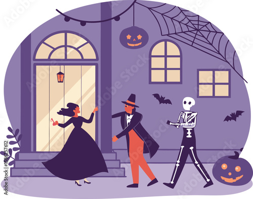 Halloween Costume Party Celebration | Spooky Dress Up Event Visual