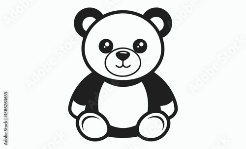 Teddy bear outline, cute toy sketch, bear line vector, Teddy bear line art vector, Cute teddy outline icon 