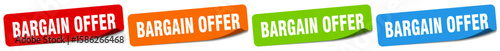 bargain offer sticker. bargain offer sticker set on white background