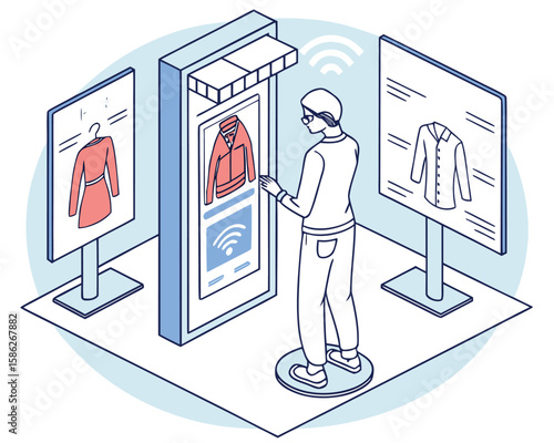 Virtual Fitting Room Interface | Online Apparel Try On Concept