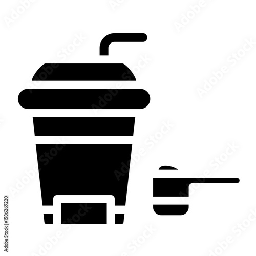 Protein Shake Vector Style Icon
