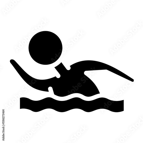 Swimming Vector Style Icon