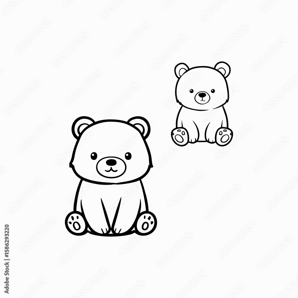 Fototapeta premium teddy bear black silhouette graphic animal teddy clip art