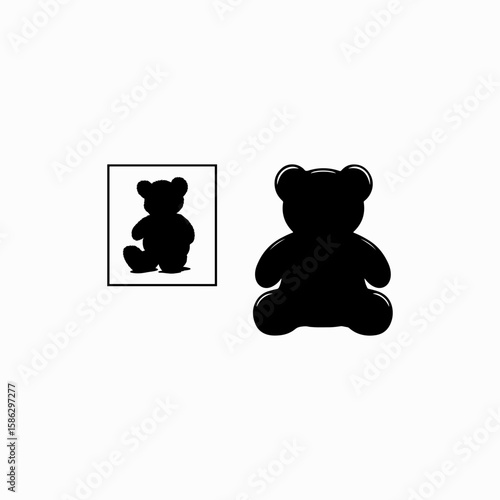 bear silhouette graphic teddy bear illustration black design