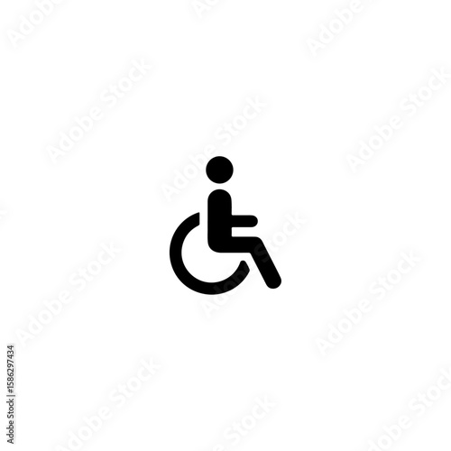 Disabled Handicap icon flat vector design.