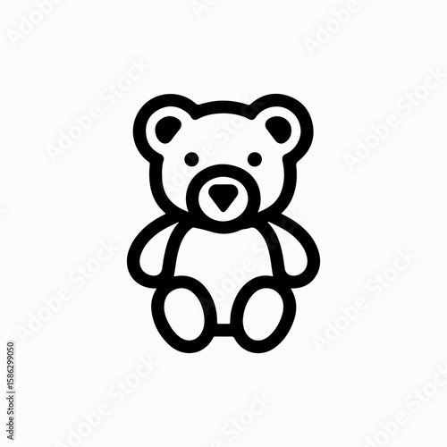 bear silhouette cute teddy bear symbol graphic