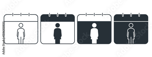 Women's day, menstruation period icon. Illustration vector