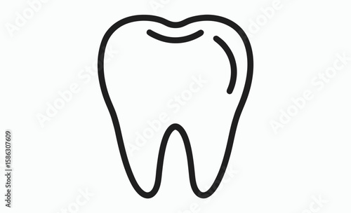 Tooth icon silhouette, dental shape silhouette, tooth vector icon, tooth silhouette vector, Black tooth shape symbol 