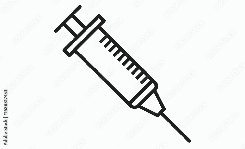 Medical syringe silhouette, Syringe injection icon vector, syringe icon silhouette, medical injection vector, healthcare needle symbol, vector, illustration Medical syringe silhouette, Syringe injection icon vector, syringe icon silhouette, medical injection vector, healthcare needle symbol, vector, illustration
