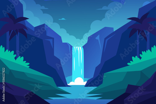 landscape with mountains and trees