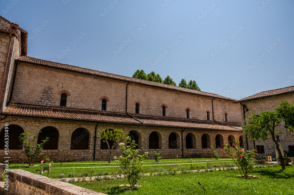 Fototapeta premium Priverno, Latina, Italy. Cistercian Abbey of Fossanova.