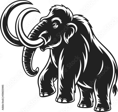 Mammoth, prehistoric giant, woolly elephant, ancient herd member, tusked beast