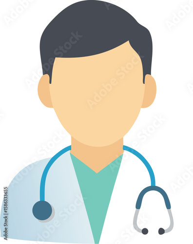 Medical Professional Avatar with Stethoscope Medical Expertise Consultation