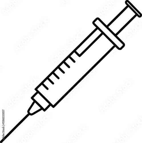 Medical Syringe Icon for Health and Wellness